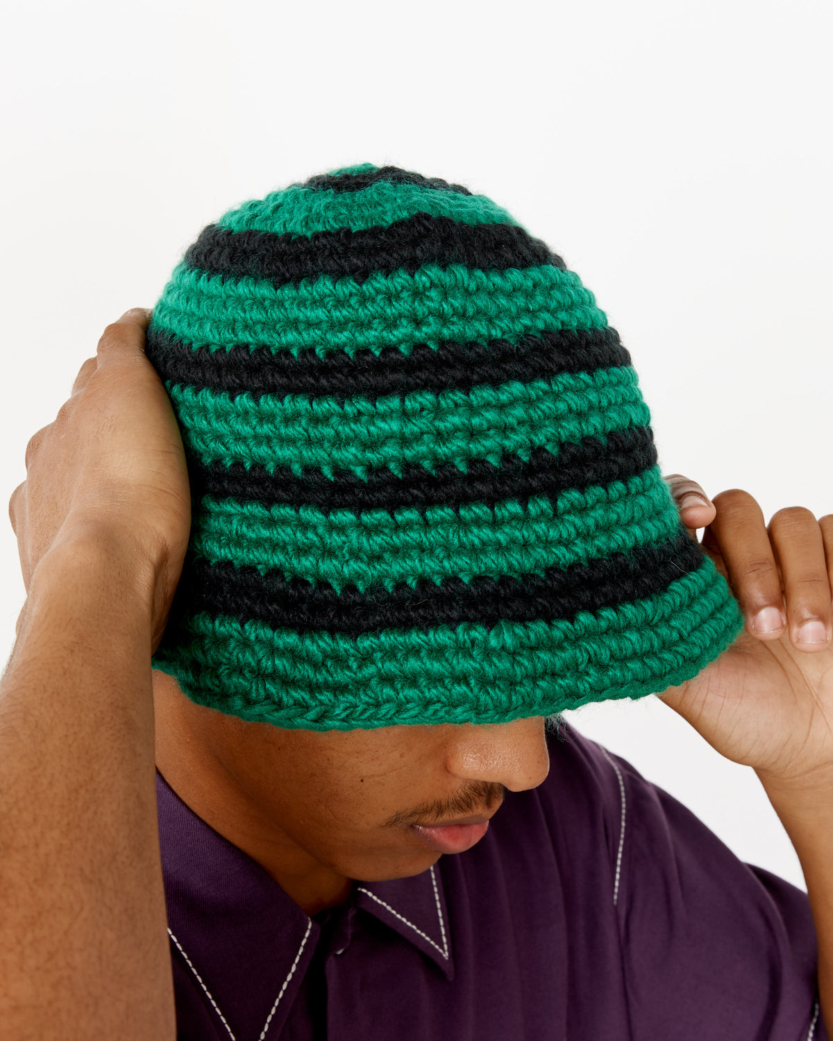 Enjoy BIG discounts on Swirl Knit Bucket Hat in Forest Stussy